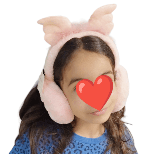 Ροζ Στέκα Earmuffs με Φτερά