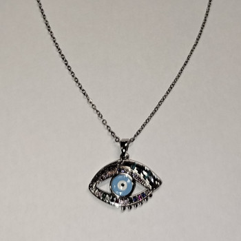 Κολιέ με Σχέδιο Ματάκι Ατσάλι