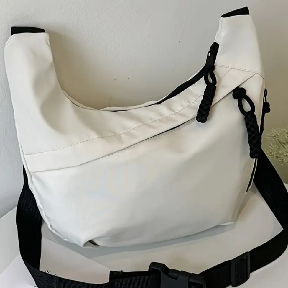 Άσπρη CrossBody Τσάντα Ώμου