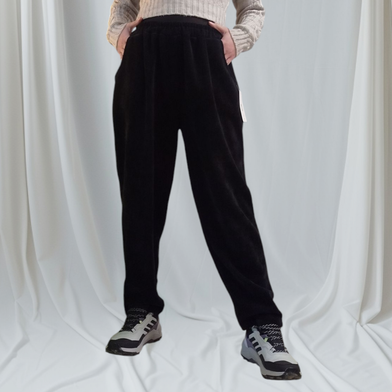 Παντελόνα Κοτλέ Oversize με Λάστιχο