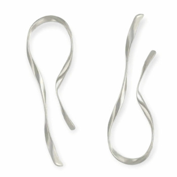 Ασημένια Σκουλαρίκια με Κυμματισμό