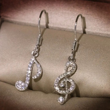 Σκουλαρίκια σε Σχέδιο Νότες Μουσικής