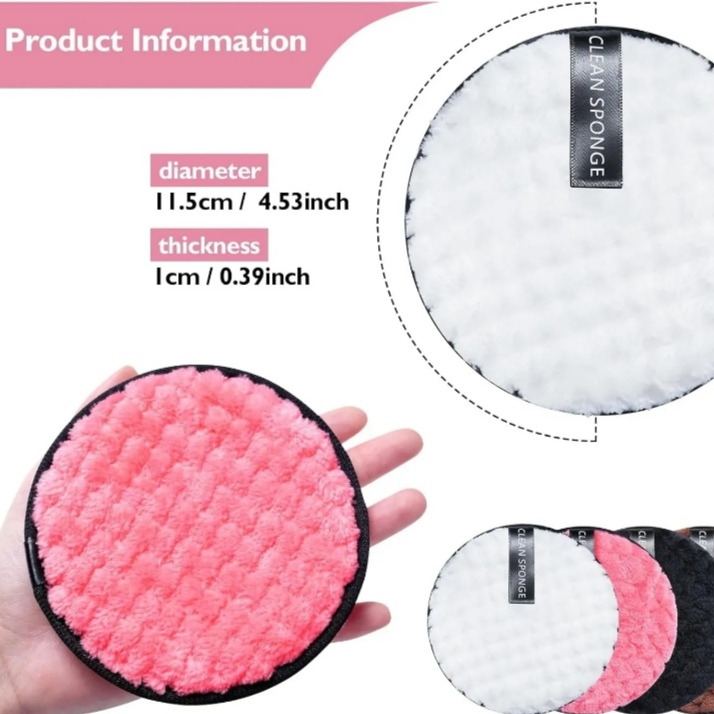 Γαλάζιο Στρογγυλό Σφουγγαράκι Καθαρισμού Προσώπου Διπλής Όψης - Image 2