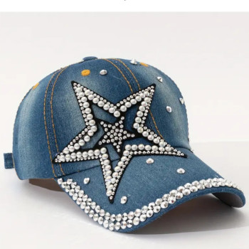 Γυναικείο Τζιν Καπέλο με Πέρλες και Αστέρι