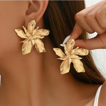 Σκουλαρίκια Τύπου Χρυσά - Σχήμα Λουλούδι