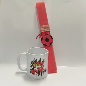 Σετ Λαμπάδα(35εκ.) με Κούπα 330ml Ολυμπιακού