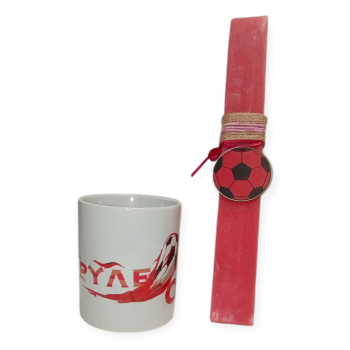 Σετ Λαμπάδα(35εκ.) με Κούπα 330ml Ολυμπιακού