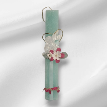 Χειροποίητη Αρωματική Λαμπάδα με Λουλουδάκια