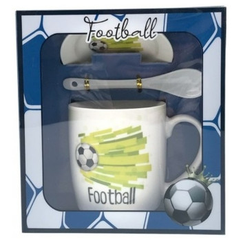 Σετ Κούπας με Πιατάκι και Κουταλάκι Football 330ml