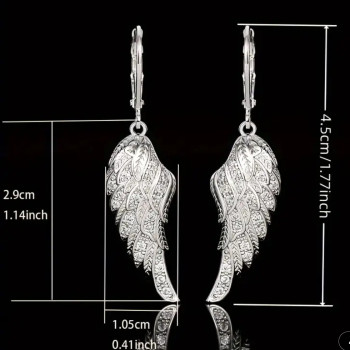 Γυαλιστερά Σκουλαρίκια με Φτερά