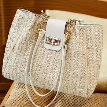 Γυναικεία Τσάντα Ώμου Ψάθινη