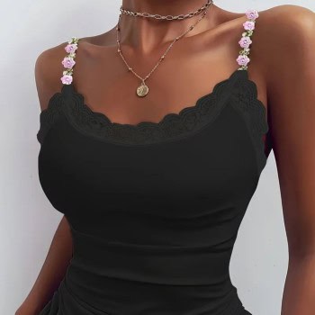 Κομψή Μαύρη Μπλούζα με Ανοιχτούς Ώμους και Δαντέλα