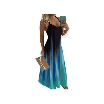 Γυναικείο Μακρύ Φόρεμα με V