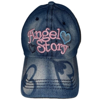 Παιδικό Καπέλο Τζιν με Κέντημα Angel Story