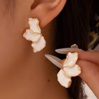 Σκουλαρίκια Λευκά Λουλούδια