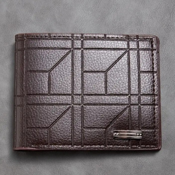Πορτοφόλι Ανδρικό Δερματίνη Σκούρο Καφέ