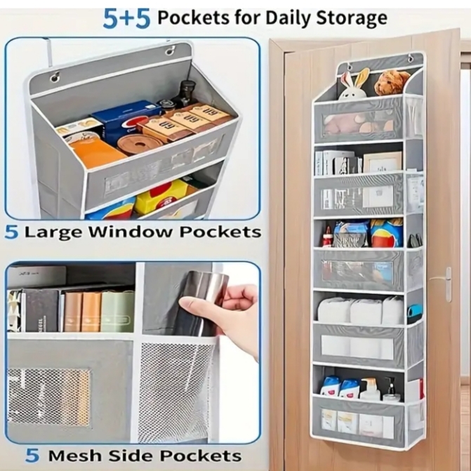 5 Μεγάλες Θήκες με Παράθυρο και 5 Πλευρικές Διχτυωτές Θήκες