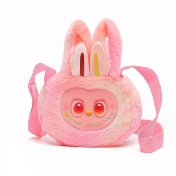 Παιδική Τσάντα Ροζ Βόλτας Γούνινη-The Monsters(22*16)