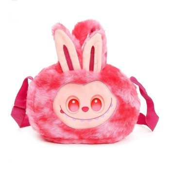 Παιδική Τσάντα Κόκκινη Βόλτας Γούνινη-The Monsters(22*16)