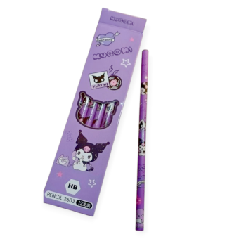 Σετ 12 Μολυβιών για Γραφή και Σχέδιο-Μωβ Kuromi