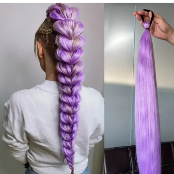 Πρόσθετη Μωβ Πλεξούδα