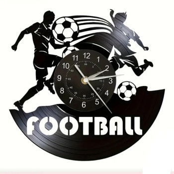 Διακοσμητικό Ρολόι με Θέμα το Ποδόσφαιρο-Μαύρο