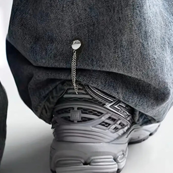 2τμχ Μαγνητικό Κλιπ Ρούχων και Στερέωσης Παντελονιών με Μεταλλικά Κουμπιά-Ασημί