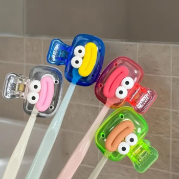 4 Τμχ Πολύχρωμες Θήκες Οδοντόβουρτσας με Σχέδια Κινουμένων Σχεδίων