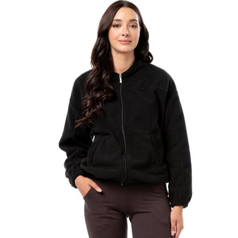 Bodymove Κοντό Γυναικείο Bomber Jacket Μαύρο 1413 - Image 2
