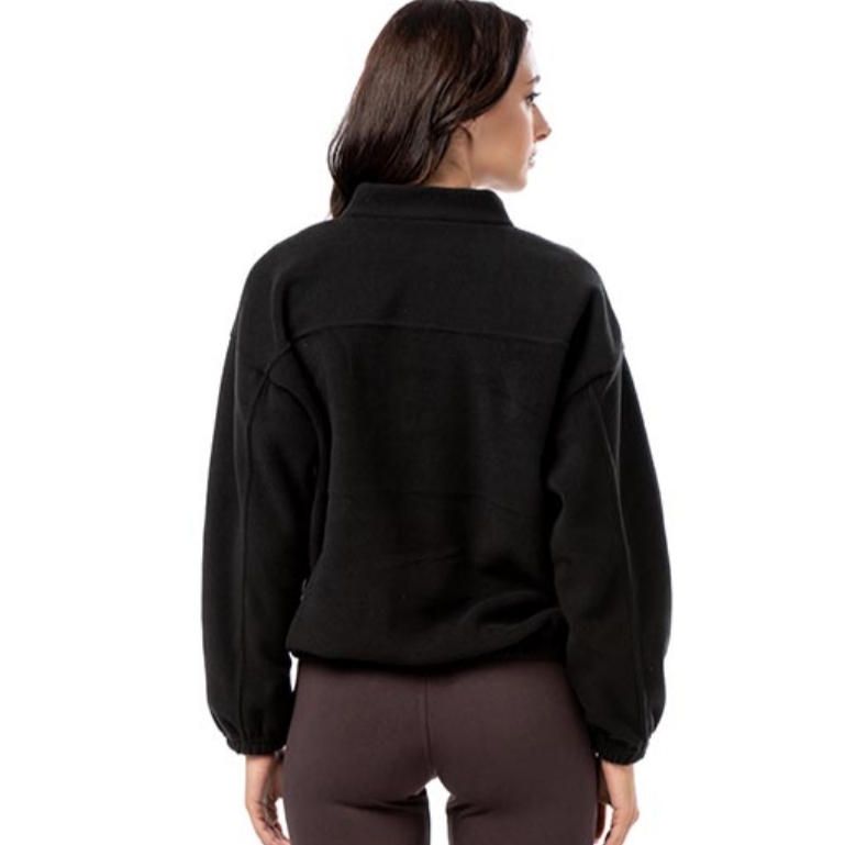 Bodymove Κοντό Γυναικείο Bomber Jacket Μαύρο 1413 - Image 3