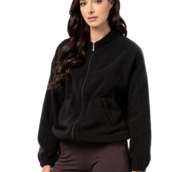 Bodymove Κοντό Γυναικείο Bomber Jacket Μαύρο 1413
