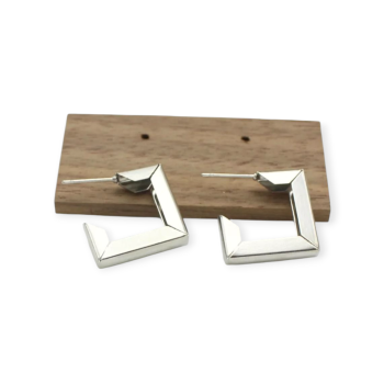 Σκουλαρίκια Ασημί με Ιδιαίτερο Μοτίβο