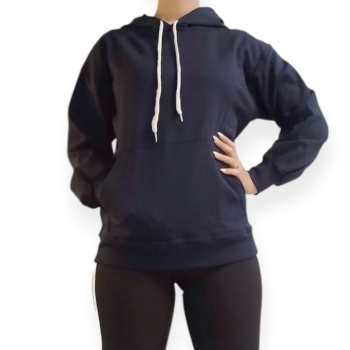 Bodymove Γυναικείο Φούτερ με Κουκούλα Μπλε 1418