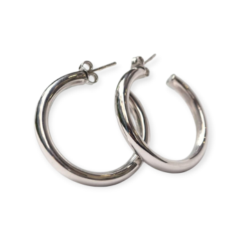 Μικρά Ασημί Σκουλαρίκια Κρίκοι