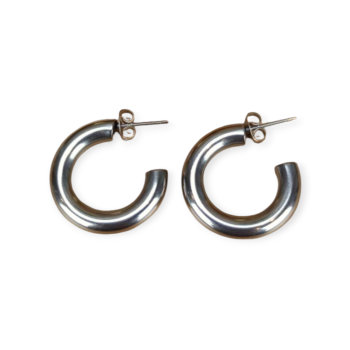 Ασημένια Σκουλαρίκια Χοντροί Κρίκοι