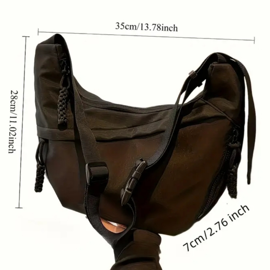Μαύρη CrossBody Τσάντα Ώμου - Image 2
