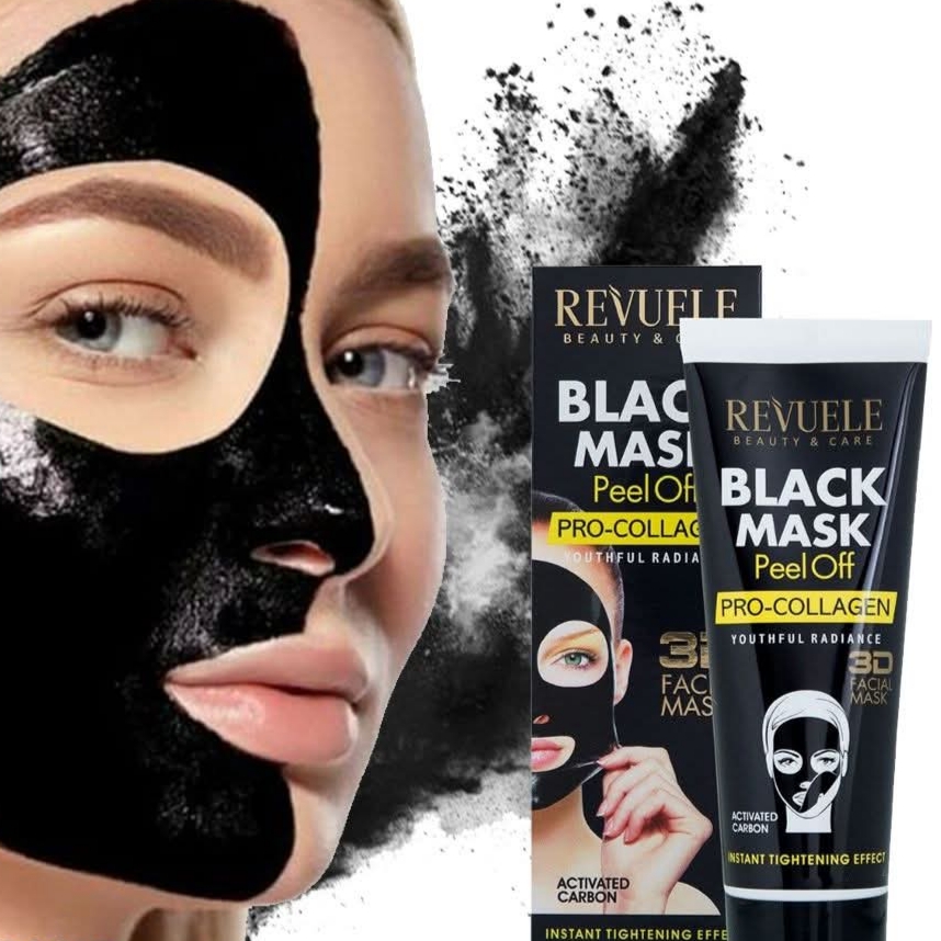 Για λεία και όμορφη επιδερμίδα χρησιμοποιήστε την BLACK MASK 3D Facial Peel Off PRO-COLLAGEN που βασίζεται σε ενεργό άνθρακα 80 ml