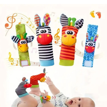 Σετ Κουδουνίστρες Ζωάκι Κάλτσες Βραχιόλια 4τμχ