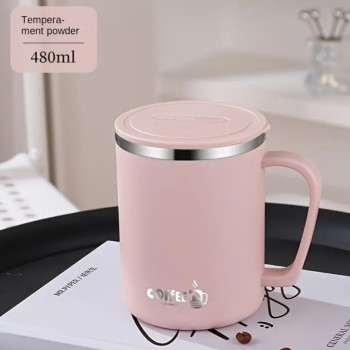 Θερμός Ποτήρι με Καπάκι Ροζ Ανοικτό