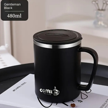 Θερμός Ποτήρι με Καπάκι Μαύρο