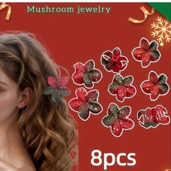 Κλάμερ για τα Μαλλιά σε Σχήμα Λουλουδίου (8 Τεμάχια)