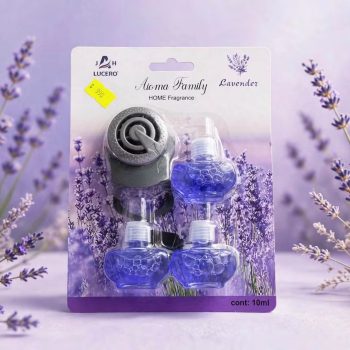 Αρωματικό Αυτοκινήτου JH LUCERO "Aroma Family" – Λεβάντα (Βάση Αεραγωγού & 3 Ανταλλακτικά 10ml)
