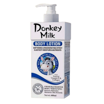 Wokali Body Lotion με γάλα γαϊδούρας. Ενυδατώνει, μαλακώνει, θρέφει και προστατεύει το δέρμα, ενώ υποστηρίζει την φυσική λιπαρή ισορροπία (400ml)