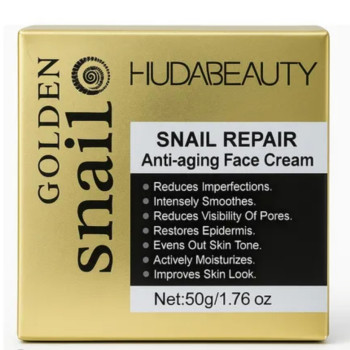HudaBeauty Golden Snail – Κρέμα Ανάπλασης & Ενυδάτωσης με Σάλιο Σαλιγκαριού (50gr)