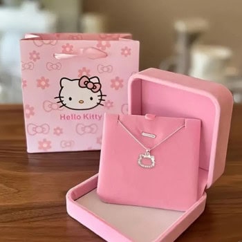 Παιδικό Κολιέ με Στρας Hello Kitty