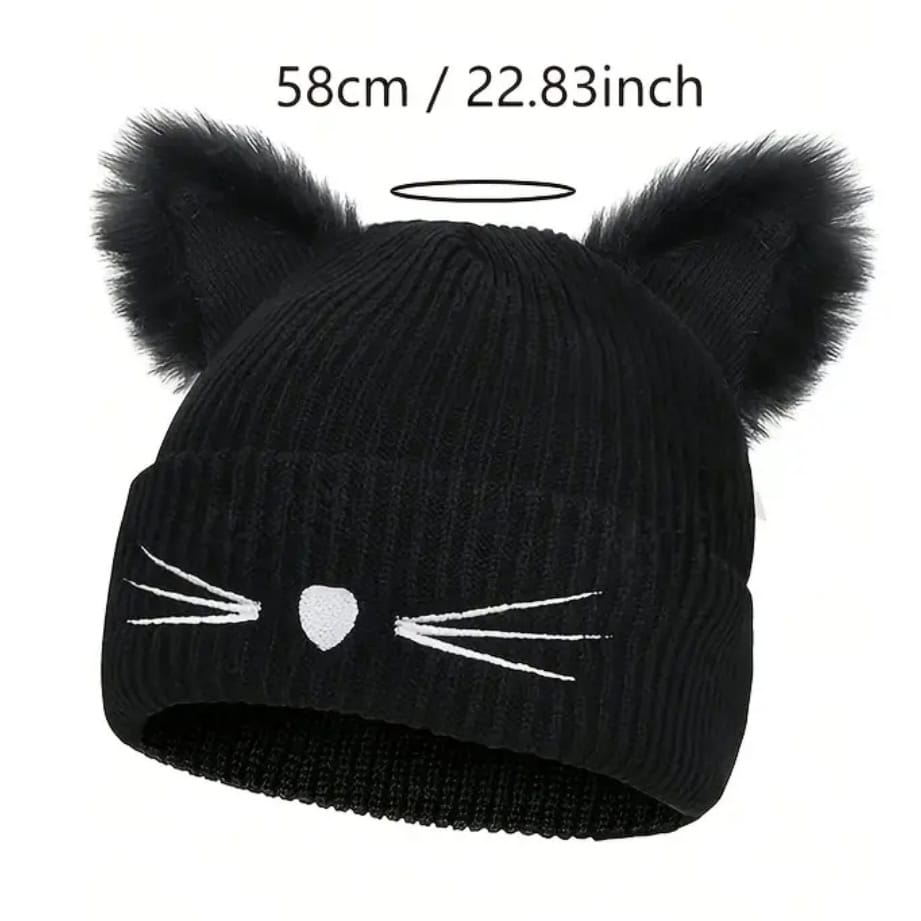 Γυναικείος Σκούφος με Αυτιά Γάτας - Image 3