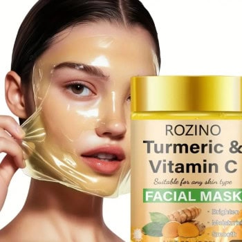 Μάσκα Προσώπου Rozino με Βιταμίνη C & Κουρκουμά
