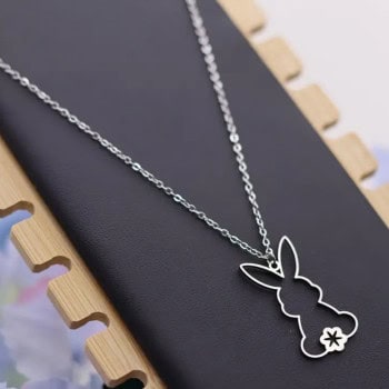 Ατσάλινο Κολιέ σε Σχέδιο Κουνελάκι