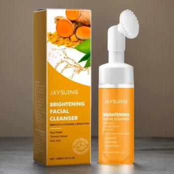 Αφρός Καθαρισμού Προσώπου με Βούρτσα – Νερό Τριαντάφυλλο, Εκχύλισμα Κουρκουμά & Κοχικό Οξύ (100ml)