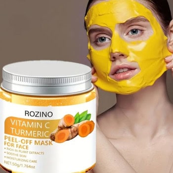 Μάσκα Προσώπου Rozino με Βιταμίνη C & Κουρκουμά (Peel-Off)